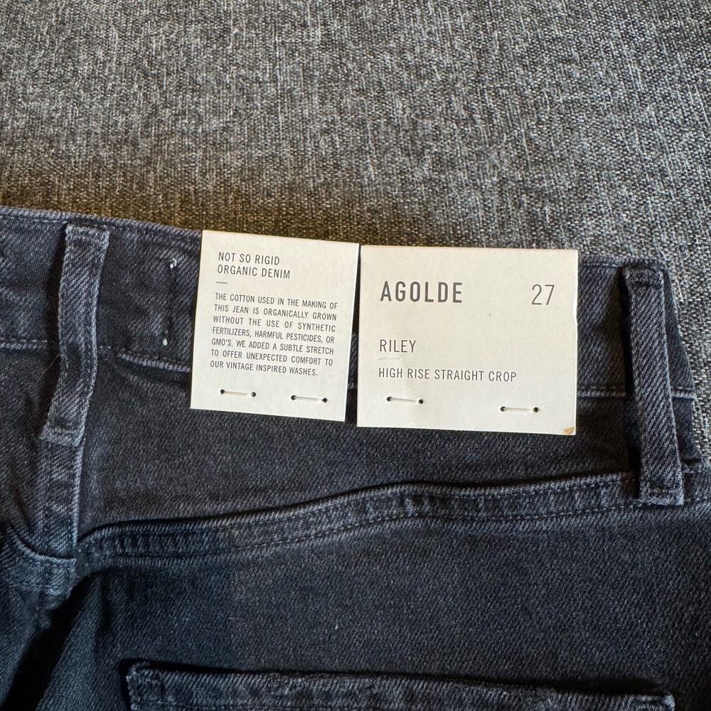 Agolde Riley High Rise Straight Crop, Size 27, NWT